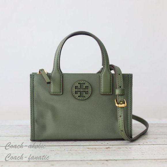 Tory Burch Handbags - NWT Tory Burch Ella Nylon Mini Tote Crossbody Bag Purse in Palm Leaf Green